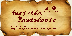 Anđelka Mandoković vizit kartica